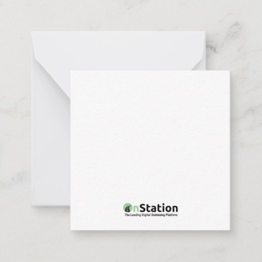 2.5インチx 2.5インチフラットノートカード ノートカード (正面)