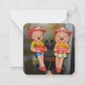 2.5インチx 2.5インチフラットノートカード ノートカード (正面)