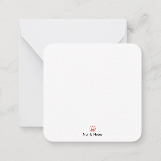 2.5インチx 2.5インチフラットノートカード ノートカード (裏面)