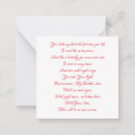 2.5インチx 2.5インチフラットノートカード – メモリ内 ノートカード