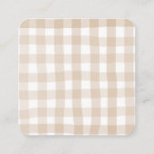 2.5インチx 2.5インチラウンドニュートラル筐体カード エンクロージャーカード (裏面)