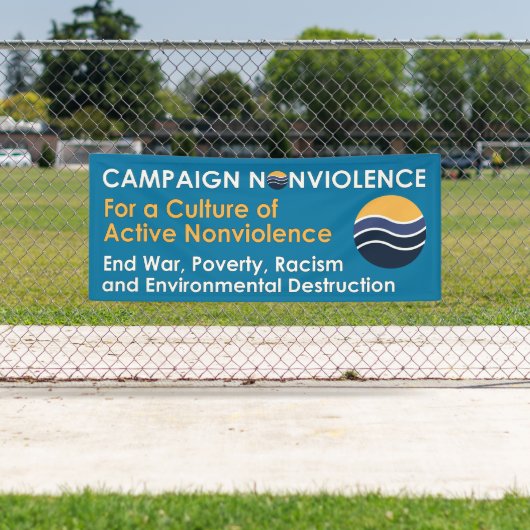 2.5時間365日キャンペーン非暴力バナー 横断幕 (インサイチュ)