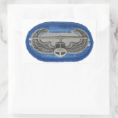 2/502NDオーバルステッカーのエアアサルトバッジ 長方形シール (バッグ)