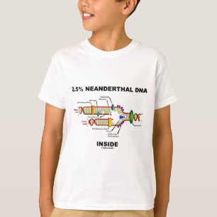 2.5%ネアンデルタール人DNAの内部(DNAの写し) Tシャツ