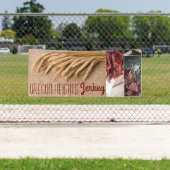 2.5’x6’ビジネス発表Burlap Sackの小麦 横断幕 (インサイチュ)