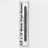 2.5' x 12'デザイン 横断幕 (縦)
