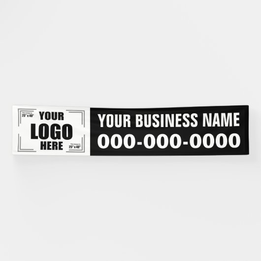 2.5' x 12'ロゴはこちら(ロゴバナー付き) 横断幕 (横)