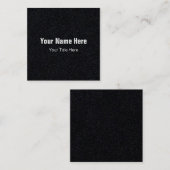 、2.5" x 2.5"、優れた黒い名刺平方して下さい スクエア名刺 (正面/裏面)