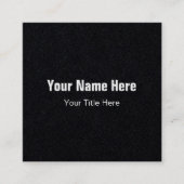、2.5" x 2.5"、優れた黒い名刺平方して下さい スクエア名刺 (正面)