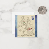 2.5" x 2.5" Flat Note Card ノートカード (正面/裏面インサイチュ)