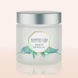 2.5 x 3.8インチ緑豊かな体バターラベル シール