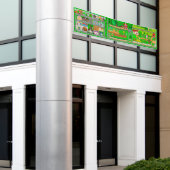 2.5x12車用の市内鉄道の農業道路バナー 横断幕 (ビルの外側)