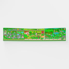 2.5x12車用の町 – 農場 – キャンプ場の道路バナー 横断幕