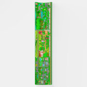 2.5x12車用の町 – 農場 – キャンプ場の道路バナー 横断幕 (縦)