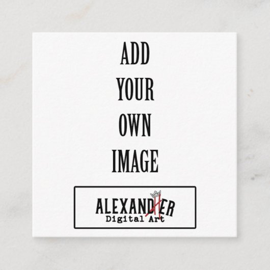 2.5x2.5インチラベルまたは エンクロージャーカード (正面)