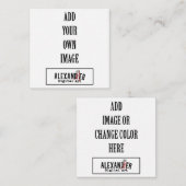 2.5x2.5インチラベルまたは エンクロージャーカード (正面/裏面)