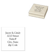 2.5x2.5インチ差出人住所ゴムスタンプ(カップル用) ラバースタンプ (押印)