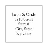 2.5x2.5インチ差出人住所ゴムスタンプ(カップル用) ラバースタンプ (インプリント)