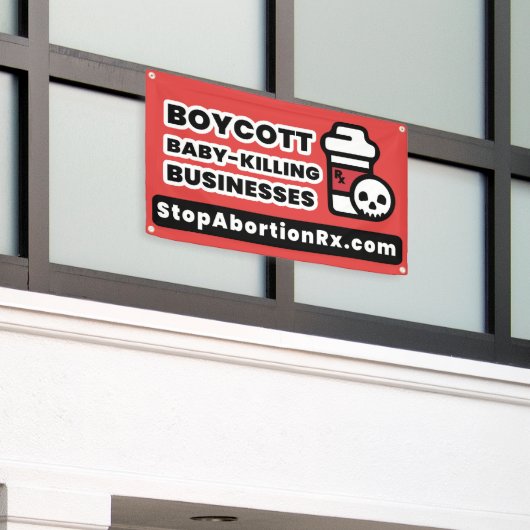 2.5x4'禁止された州バナーStopAborgationRx 横断幕 (ビルの外側)