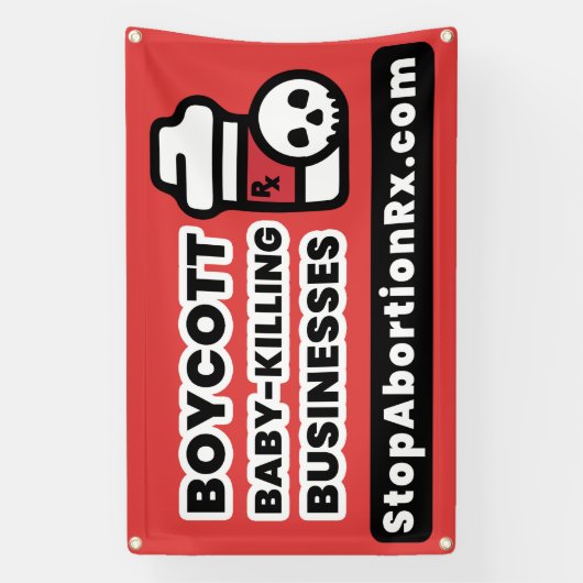 2.5x4'禁止された州バナーStopAborgationRx 横断幕 (縦)