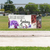 2.5'x6'ビジネスのお知らせラベンダーハイビスカス 横断幕 (インサイチュ)