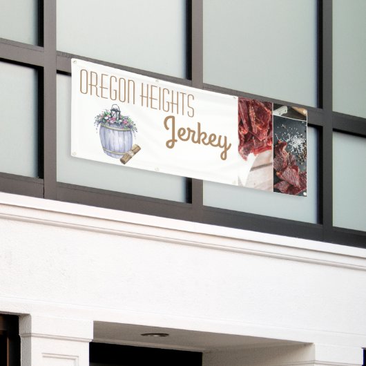 2.5'x6'ビジネスアナウンスサマーカントリーウェディング 横断幕 (ビルの外側)