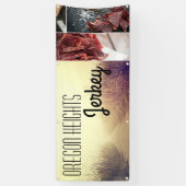 2.5'x6'ビジネスアナウンスサンライズ経路徒歩 横断幕 (縦)