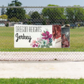 2.5'x6'ビジネスアナウンストロピカルフラワーオン 横断幕 (インサイチュ)