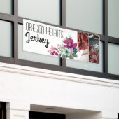 2.5'x6'ビジネスアナウンストロピカルフラワーオン 横断幕 (ビルの外側)