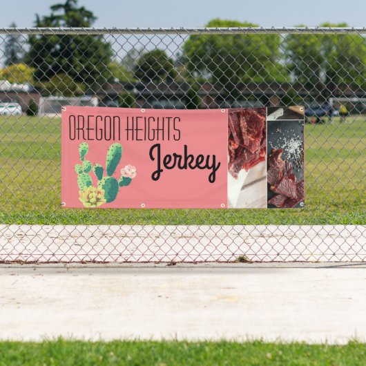 2.5'x6'ビジネスアナウンスボヘミアンサボテンSucc 横断幕 (インサイチュ)