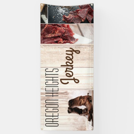 2.5'x6'ビジネスアナウンスメントが国をブート素朴 横断幕 (縦)