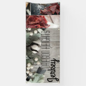 2.5'x6'ビジネス発表コットンプラントベリー 横断幕 (縦)