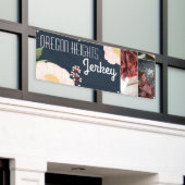 2.5'x6'ビジネス発表ベビーPink Cosmos on 横断幕 (ビルの外側)