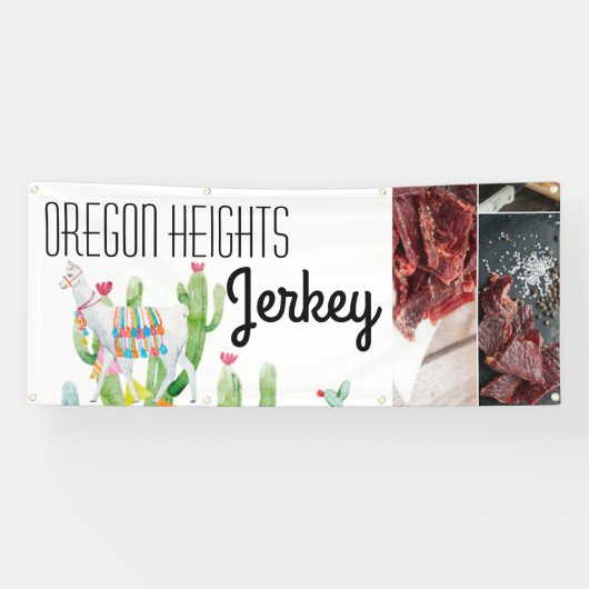 2.5'x6'ビジネス発表Boho Llama Bohemian 横断幕 (横)