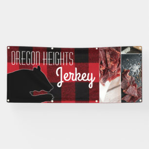 2.5'x6'ビジネス発表Red Buffalo Bear Bla 横断幕