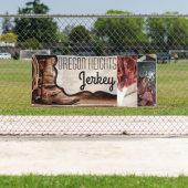 2.5'x6'ビジネス·アナウンスCowboy Boots Barn Wo 横断幕 (インサイチュ)