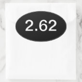 2.62マラソンオおもしろいバルバンパーステッカー 楕円形シール (バッグ)