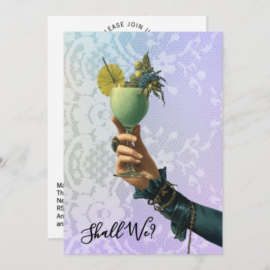 *~* 2 A101カクテルフォト華美バチェロレッテI 招待状 (正面/裏面)