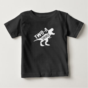 2-A-サウルス恐竜第2誕生日 ベビーTシャツ