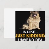 2 A Day Without My German Shepherd Is Like Just Ki 招待状 (正面/裏面)