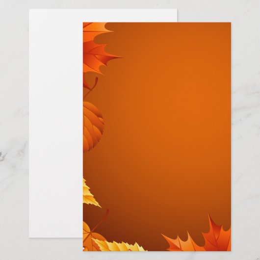 2.aiオレンジ紅葉 便箋 (正面/裏面)