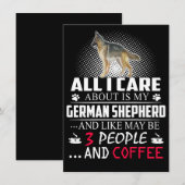2 All I Care About Is My German Shepherd And Like  招待状 (正面/裏面)