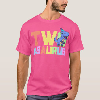 2-Asaurus 2歳の恐竜の誕生日パーティー2N Tシャツ