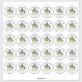 2" Blueberry Jam Mason Jar Lid Label Waterproof シール (シート)