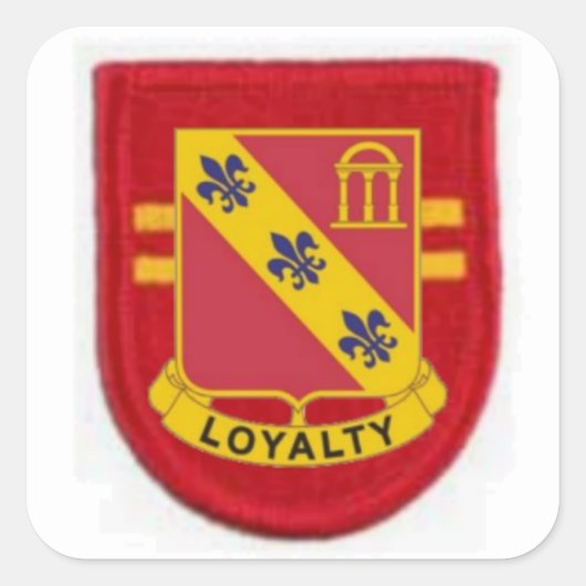 2 BN 319thフィールド砲兵フラッシュ/DUIスタンプ スクエアシール (正面)