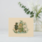 2 Cats at the Piano ポストカード (スタンド正面)