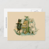 2 Cats at the Piano ポストカード (正面/裏面)