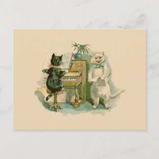 2 Cats at the Piano ポストカード