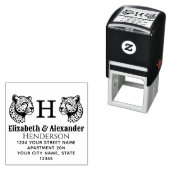 2 CheetahヘッドSQカップル名の初期化差出人住所 セルフインキングスタンプ (インサイチュ)