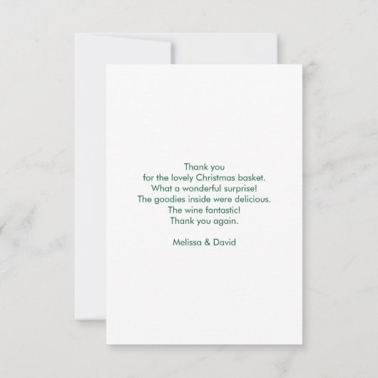 2 Christmas Deer Jumping Thank サンキューカード (裏面)